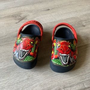 Cute LIGHT UP Dino Crocs